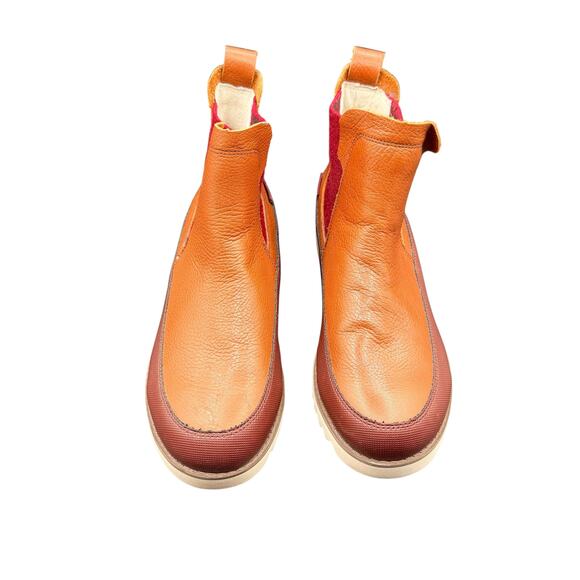 Jambu Gabby Waterproof Leather Chelsea Boots Brown/Red Women’s 8M - Picture 4 of 13